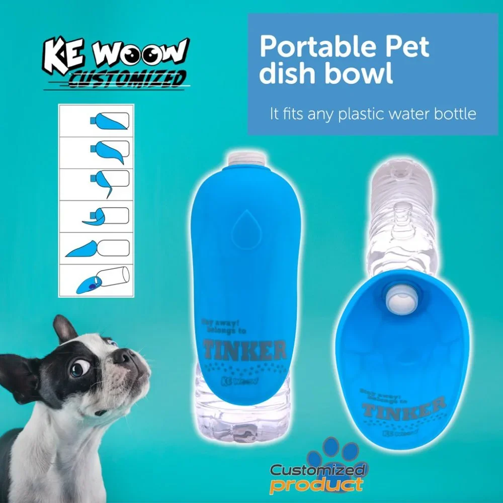 KE WOOW Dog water bottle complement that fits any bottle of 200 ml, - 2 colors -